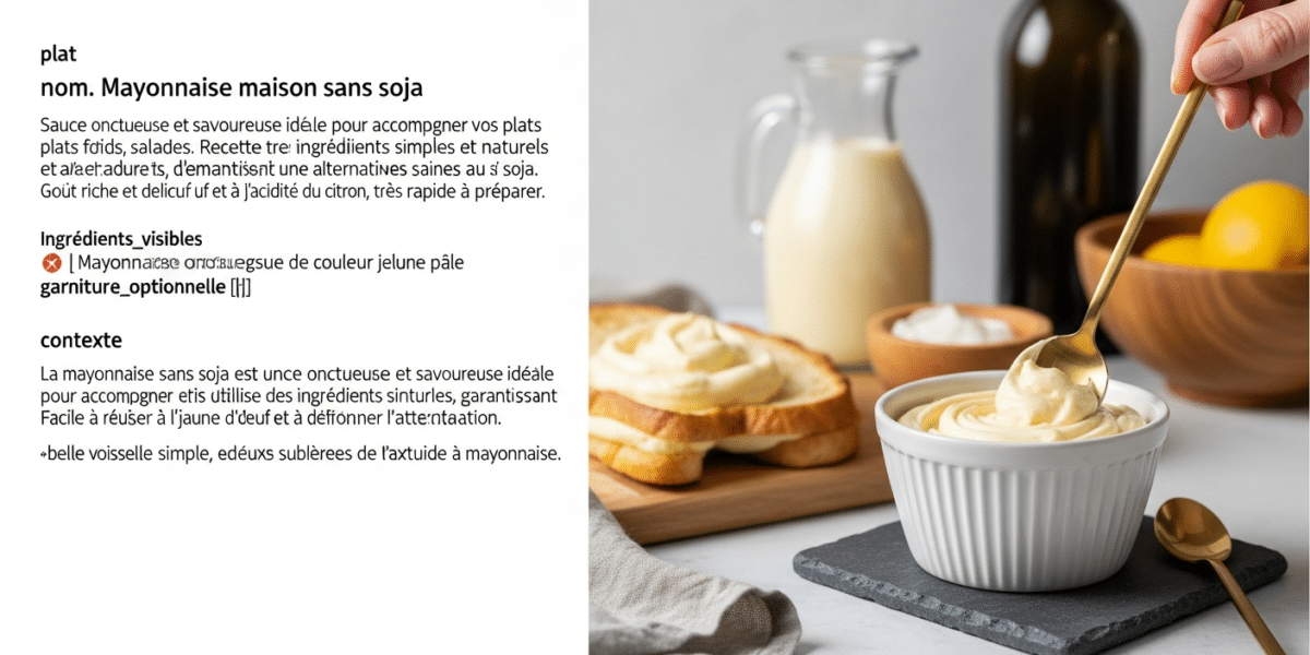 Mayonnaise maison sans soja