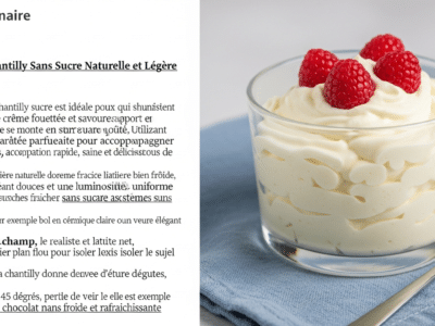Recette de Chantilly Sans Sucre Naturelle et Léger