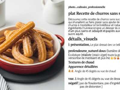 Recette de churros sans sucre