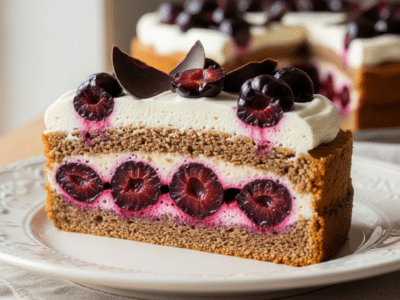 Recette de Forêt Noire sans sucre ajouté