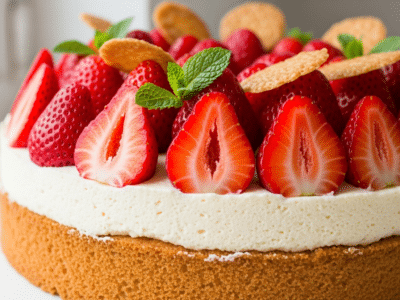 Recette de fraisier sans sucre ajouté