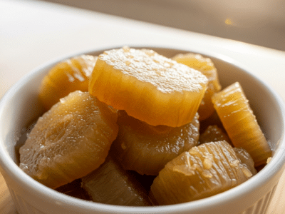 Recette de gingembre confit sans sucre ajouté