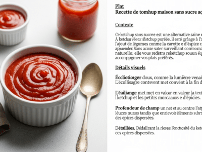 Recette de ketchup maison sans sucre ajouté