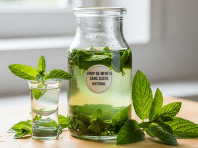 Recette de sirop de menthe sans sucre naturel