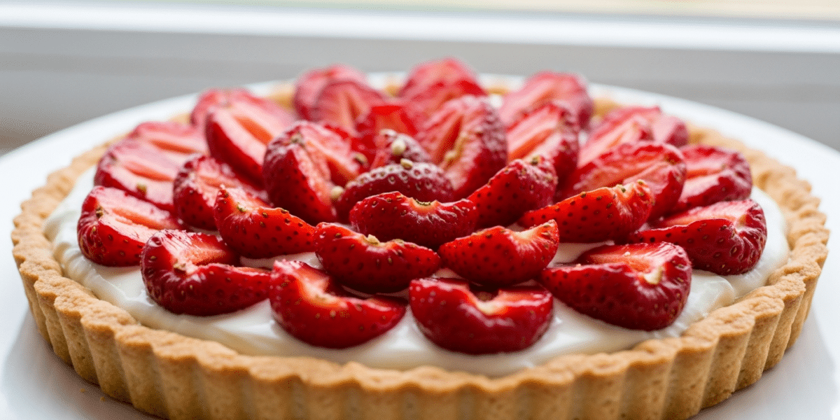 Tarte aux fraises sans sucre ajouté