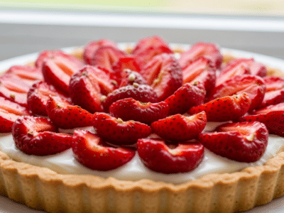 Tarte aux fraises sans sucre ajouté