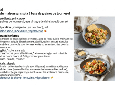 Tofu maison sans soja à base de graines de tournesol