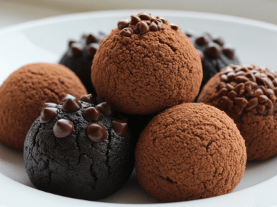 Truffes au chocolat noir sans sucre ajouté