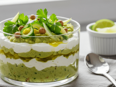 Verrine crémeuse à l&rsquo;avocat sans poisson