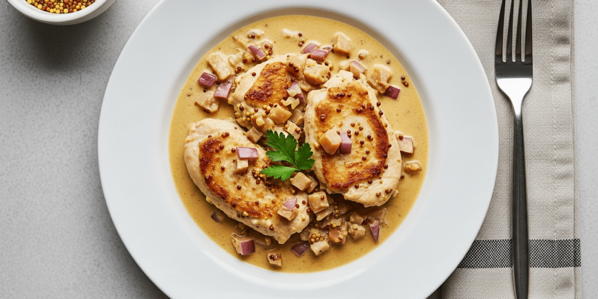 Aiguillettes de poulet à la moutarde sans crème