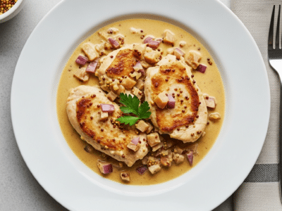 Aiguillettes de poulet à la moutarde sans crème