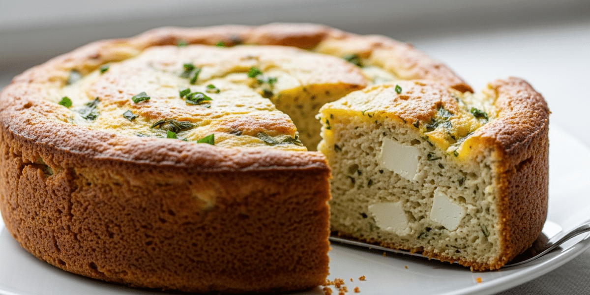 Cake salé au chèvre sans FODMAP