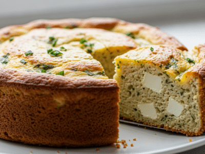 Cake salé au chèvre sans FODMAP