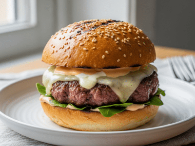 Cheeseburger sans FODMAP gourmand et savoureux