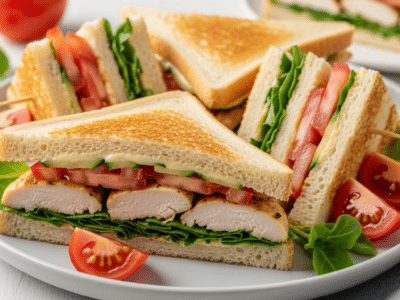 Club sandwich sans FODMAP, léger et savoureux