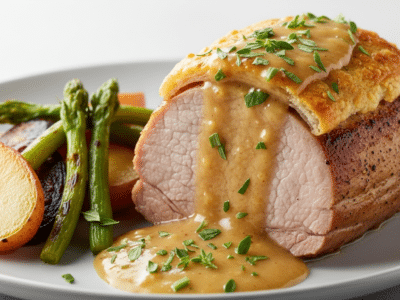 Côte de porc à la moutarde sans crème fraîche