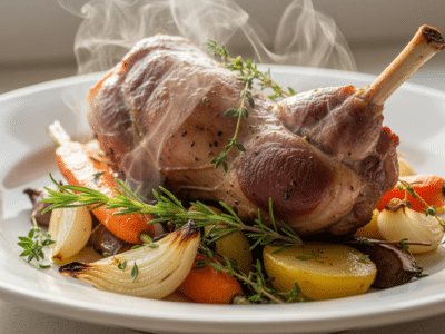 Cuisse de lapin au four sans moutarde