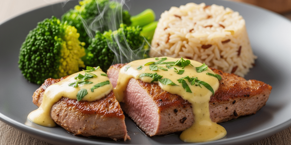 Escalope de dinde à la moutarde sans crème