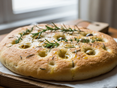 Focaccia sans FODMAP légère et savoureuse