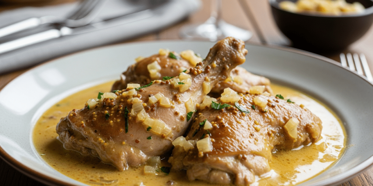 Lapin à la moutarde sans crème