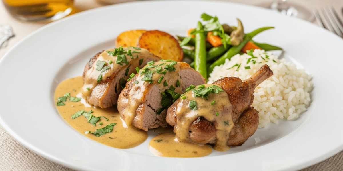 Lapin à la moutarde sans vin