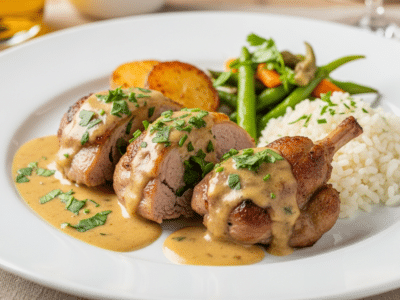 Lapin à la moutarde sans vin