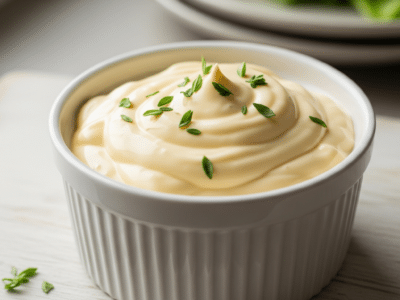 Mayonnaise maison au mixeur sans moutarde
