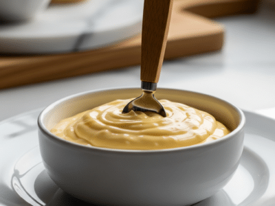 Mayonnaise sans moutarde réalisée au Thermomix