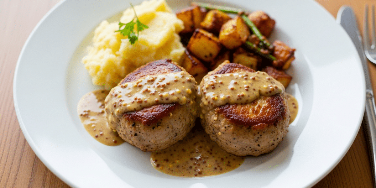 Paupiette de porc à la moutarde sans vin blanc