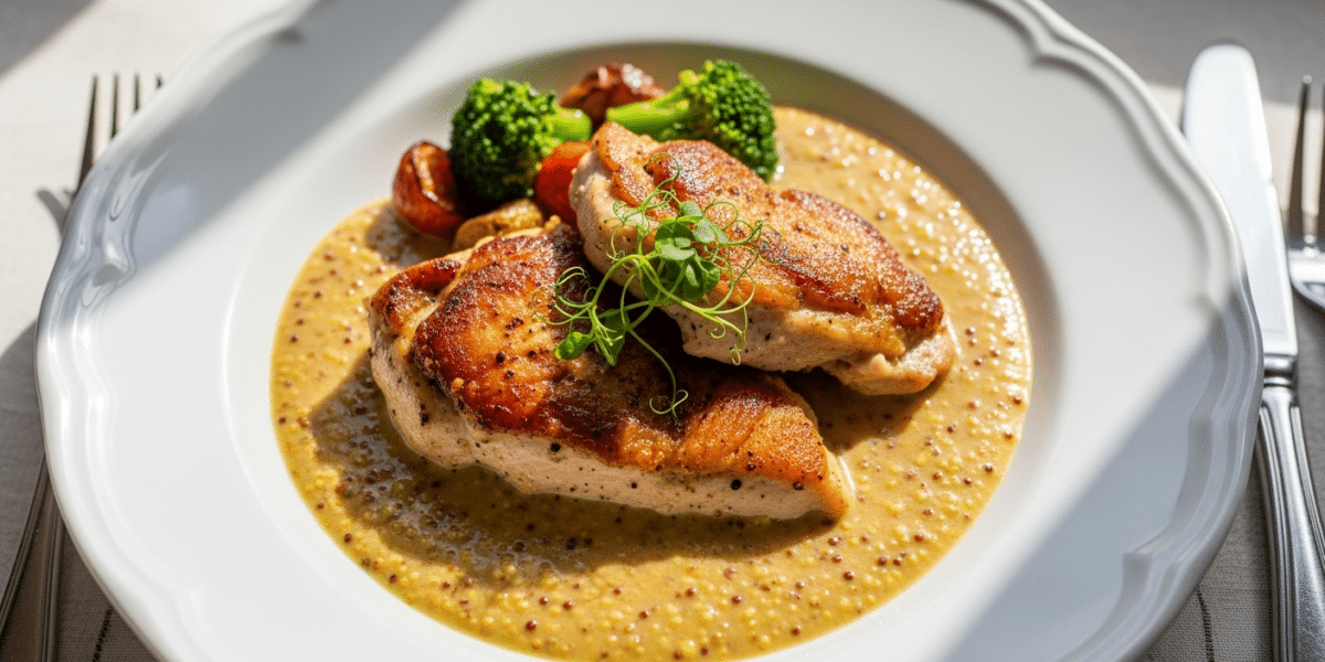 Poulet sauce moutarde sans crème