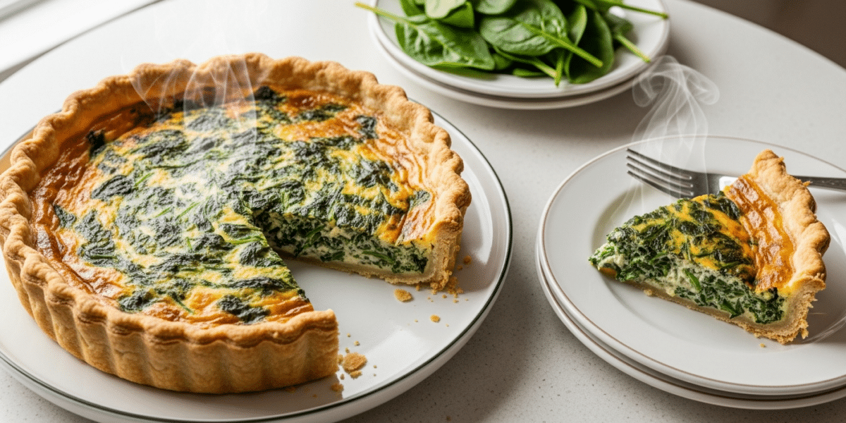 Quiche aux épinards sans FODMAP