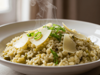 Risotto de céleri rave sans riz – une alternative légère et savoureuse