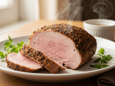 Rôti de porc à l&rsquo;air fryer sans moutarde, tendre et parfumé