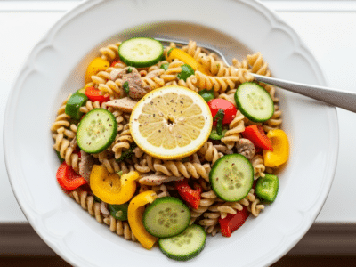 Salade de pâtes sans FODMAP savoureuse et équilibrée