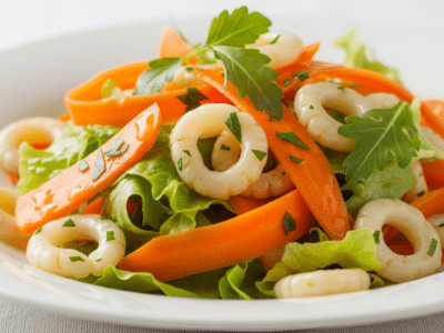 Salade fraîche de céleri et carotte sans mayonnaise