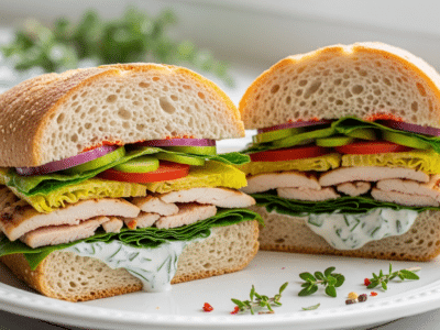 Sandwich sans FODMAP gourmand et équilibré