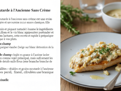 Sauce Moutarde à l&rsquo;Ancienne Sans Crème