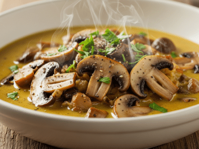 Sauce Moutarde aux Champignons sans Crème