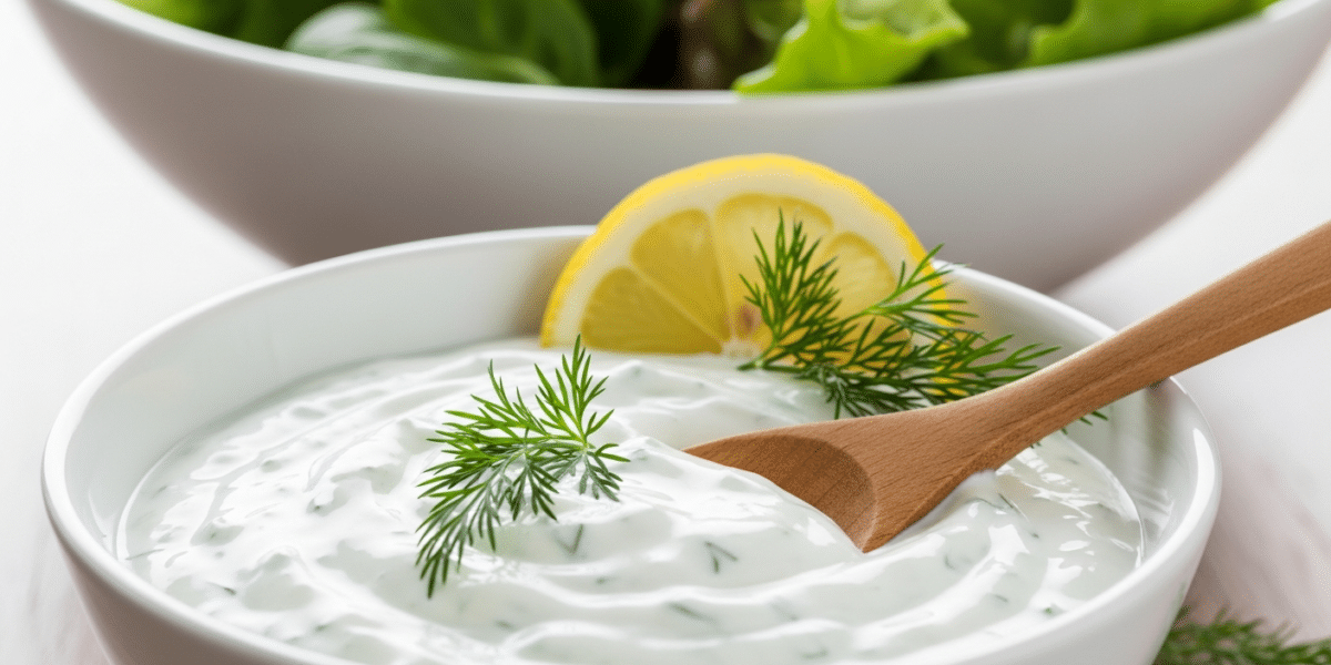 Sauce salade légère au yaourt sans moutarde