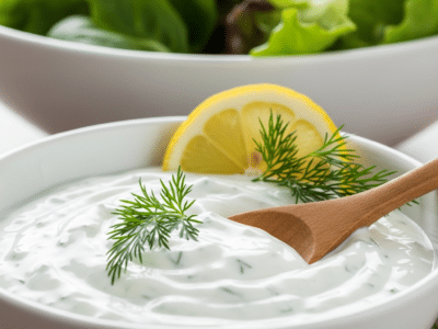 Sauce salade légère au yaourt sans moutarde
