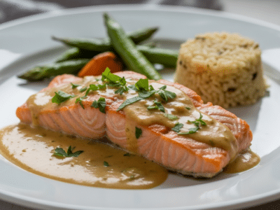 Saumon à la moutarde sans crème fraîche : recette savoureuse et légère