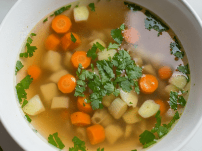 Bouillon de légumes low FODMAP maison