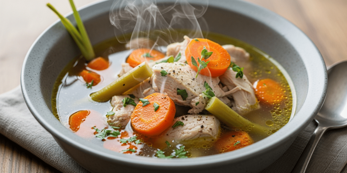 Bouillon de Poulet Maison Sans Gluten