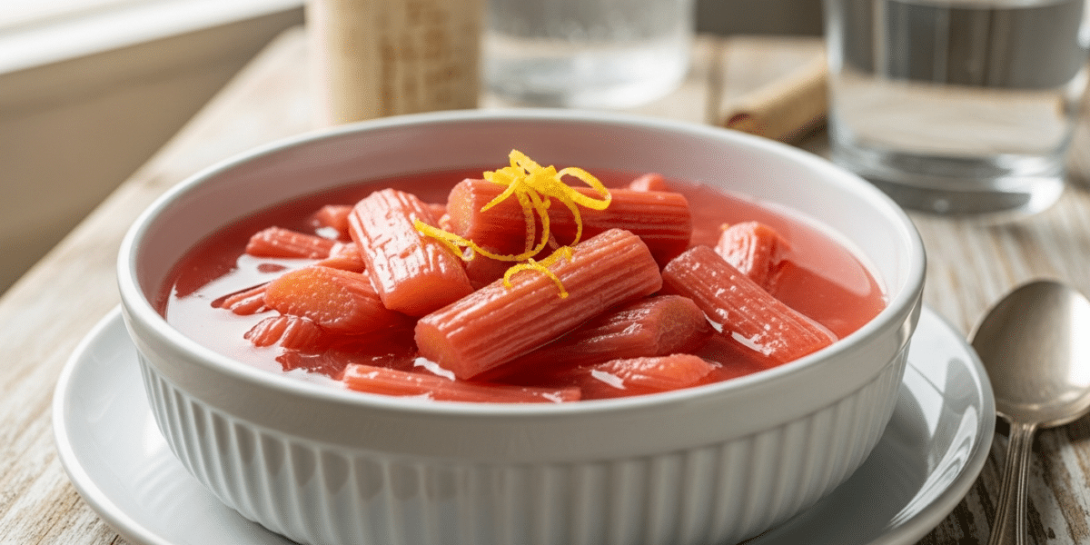 Compote de rhubarbe sans FODMAP