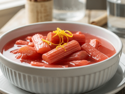 Compote de rhubarbe sans FODMAP