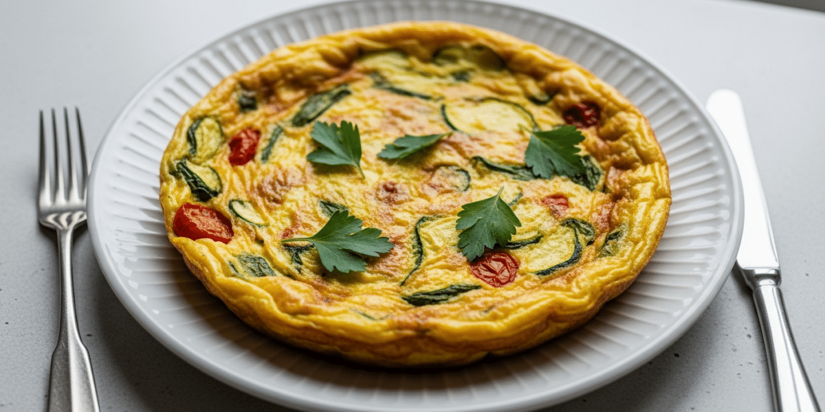Frittata sans FODMAP aux légumes et herbes fraîches