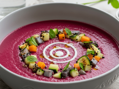Gaspacho de betterave sans gluten