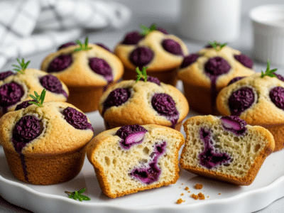 Muffins aux myrtilles sans FODMAP