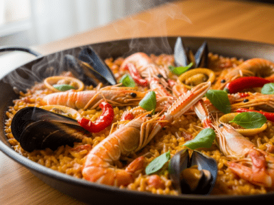 Paella traditionnelle sans FODMAP