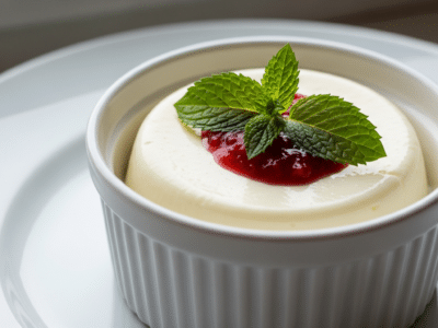 Panna cotta sans FODMAP légère et onctueuse